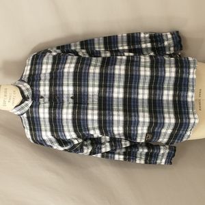 Thick USA Made Flannel Plaid Tunic Shirt Sleepshirt Unisex XL 100 Cotton Tartan